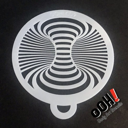 Ooh Body Art Stencil Optical Illusion Swirls (Optical Illusion Swirls C09)